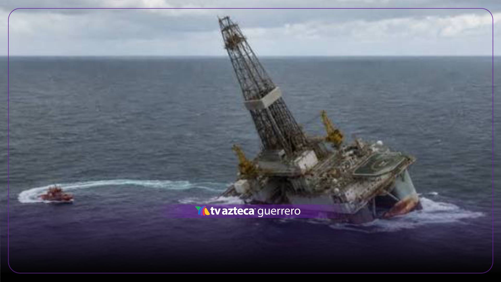 Colapsa plataforma petrolera en alta mar con más de 100 obreros
