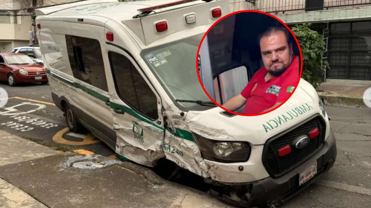 Conductor de ambulancia del IMSS causa disturbio