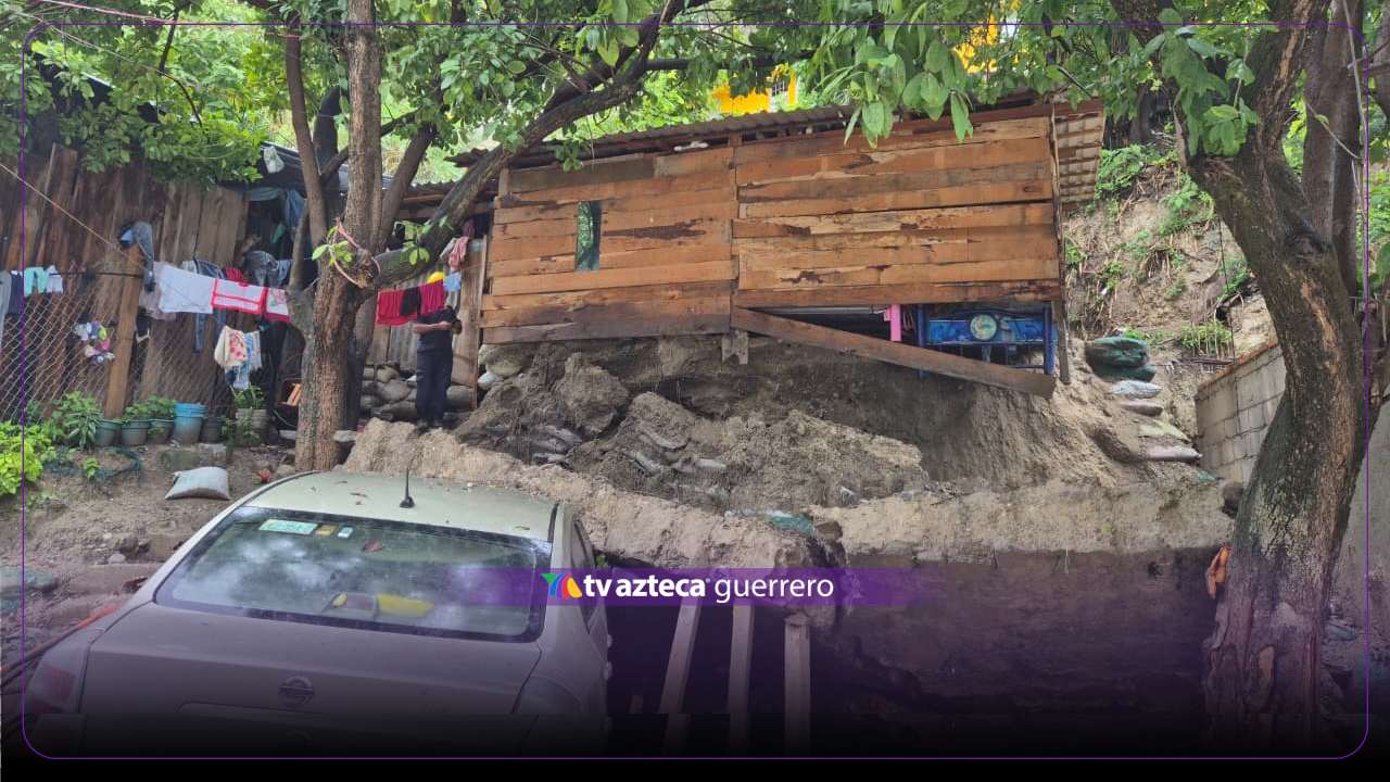 Colapsa barda en vivienda de Chilpancingo por lluvias de Simon