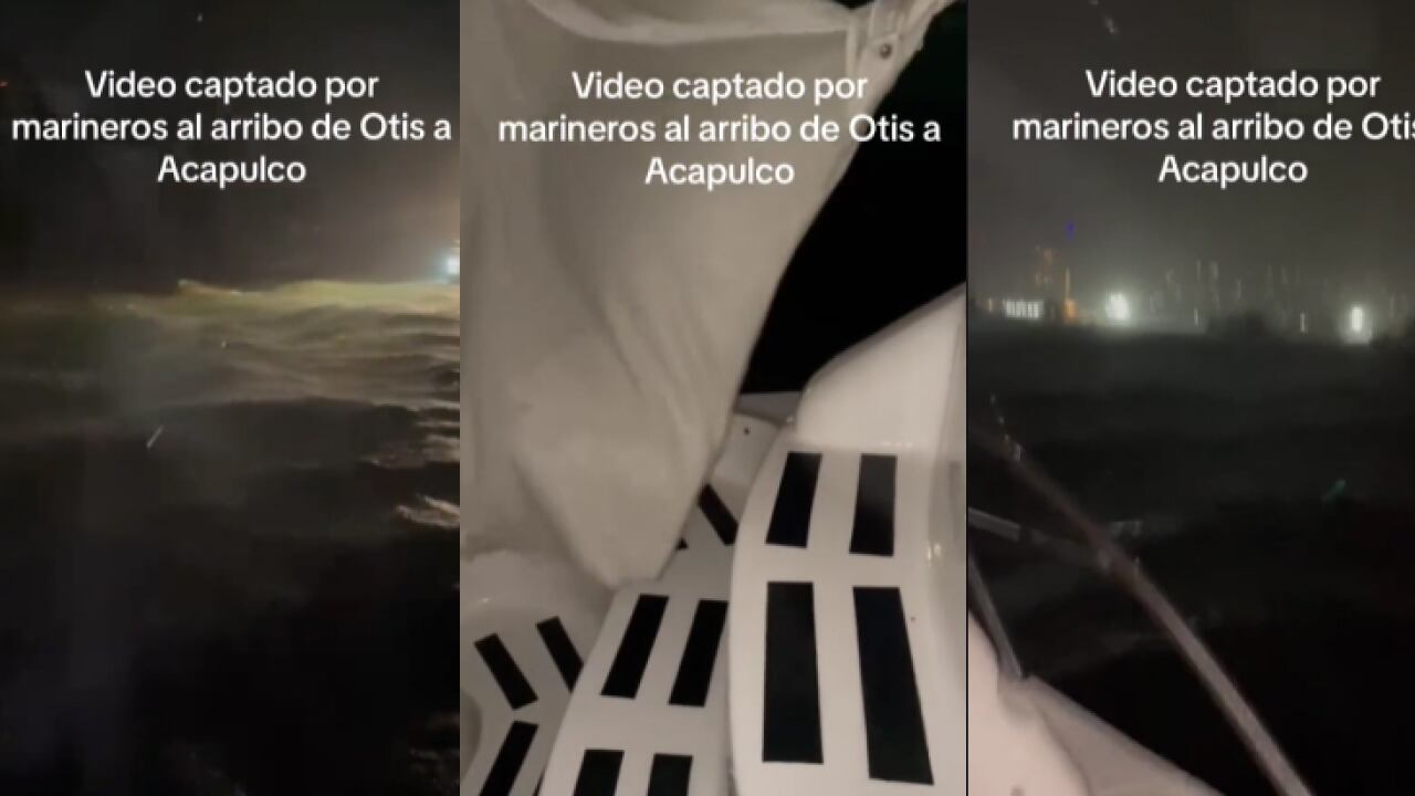 Marineros captan llegada de huracán Otis a Acapulco
