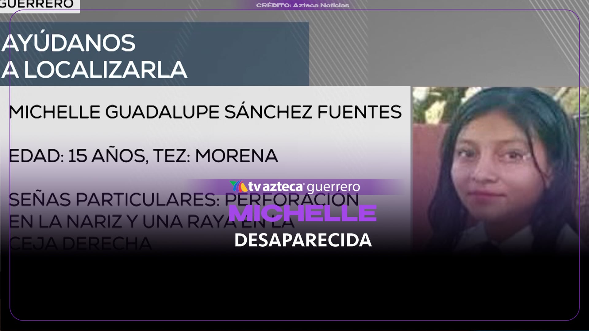 Urge localizar a Michelle Guadalupe, adolescente de 15 años desaparecida en Taxco