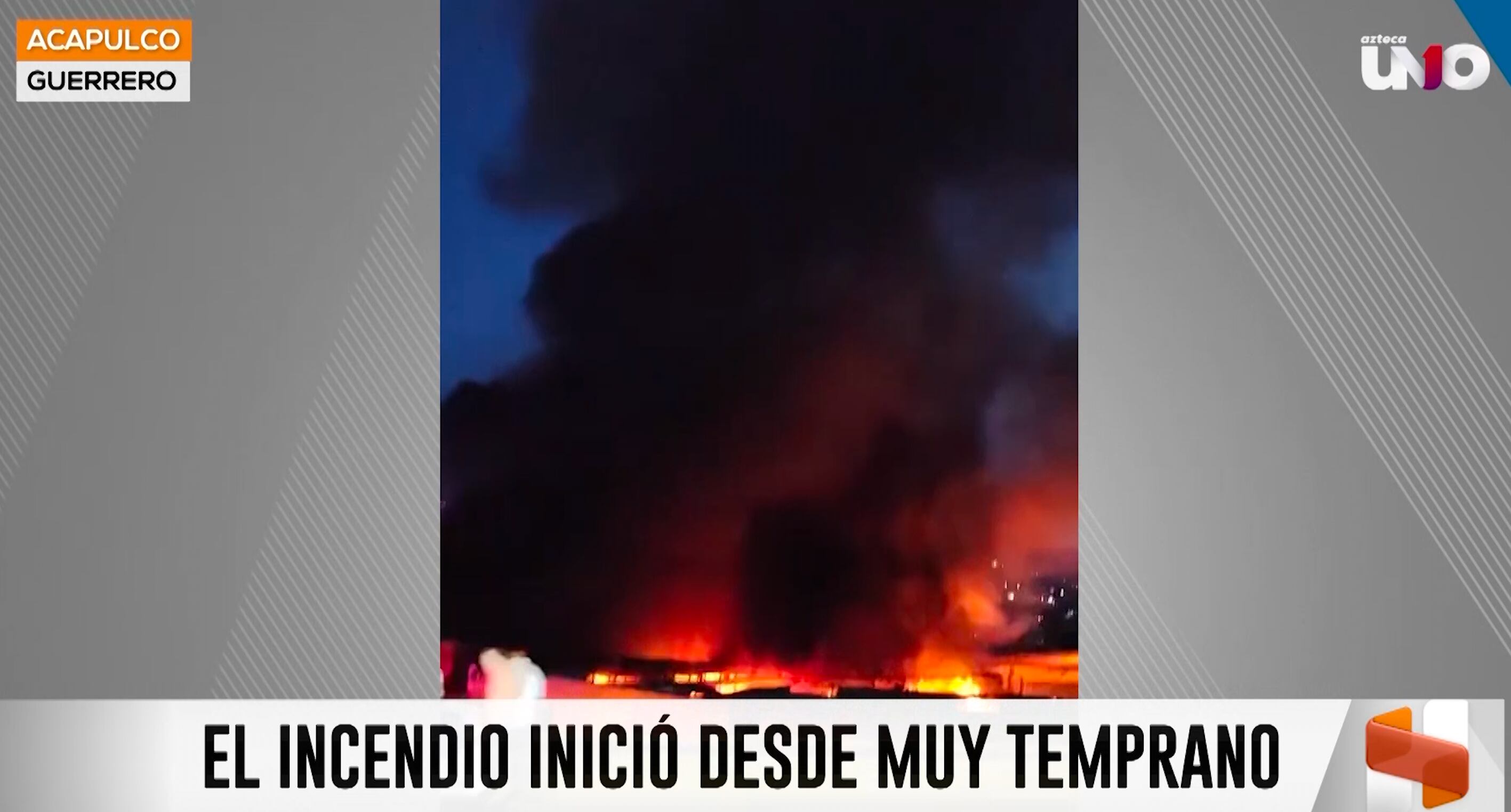 Fuego consume la nave de Flores del Mercado Central de Acapulco: 94 locales reducidos a cenizas