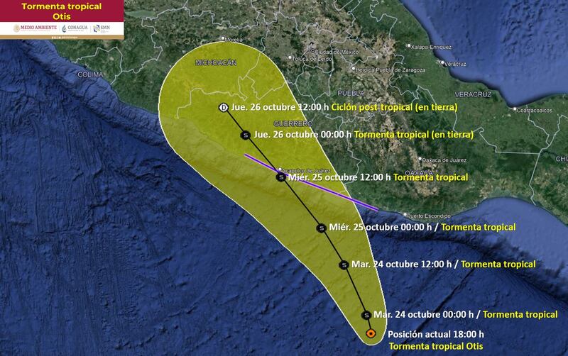 Tormenta Tropical Otis