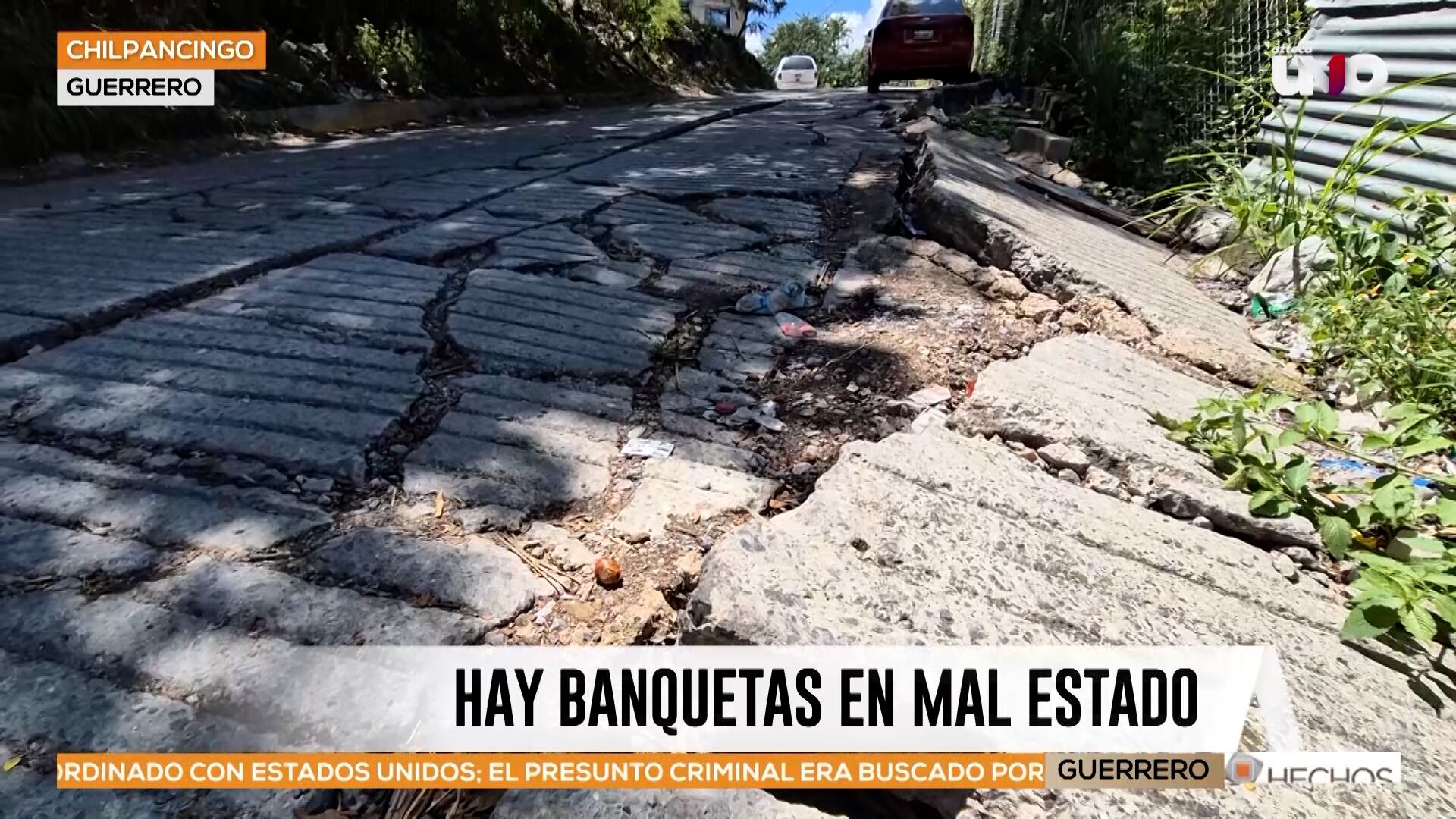Banquetas en mal estado ponen en riesgo a peatones en Chilpancingo; vecinos exigen reparación urgente